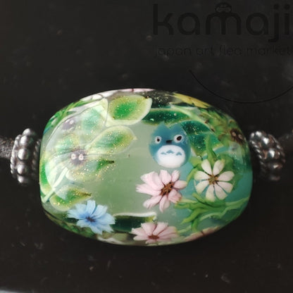 Vintage* Official Ghibli Museum Totoro Necklace • My Neighbor Totoro Handmade Glass Jewelry - Kamaji Market