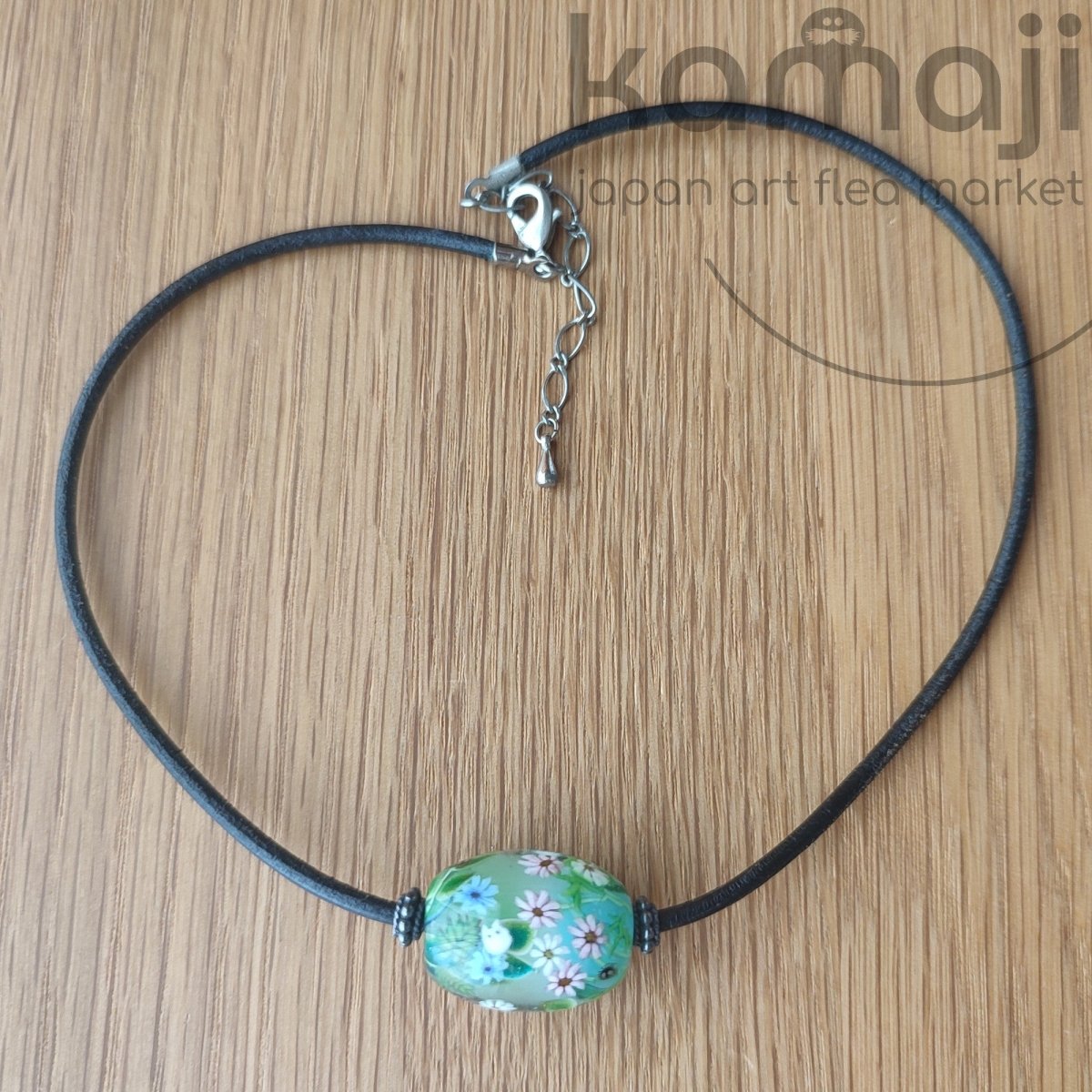 Vintage* Official Ghibli Museum Totoro Necklace • My Neighbor Totoro Handmade Glass Jewelry - Kamaji Market