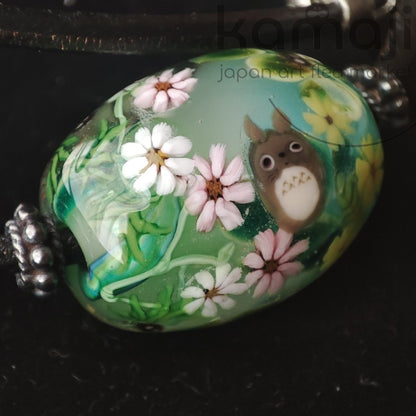 Vintage* Official Ghibli Museum Totoro Necklace • My Neighbor Totoro Handmade Glass Jewelry - Kamaji Market