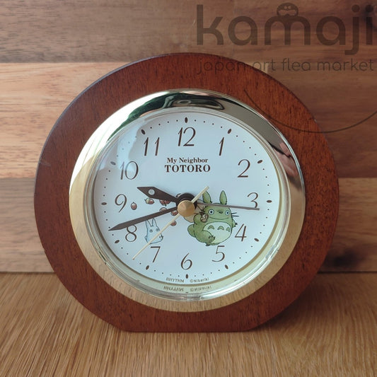 Vintage* Official Ghibli My Neighbor Totoro Wooden Desk Clock • Interior Decor - Kamaji Market