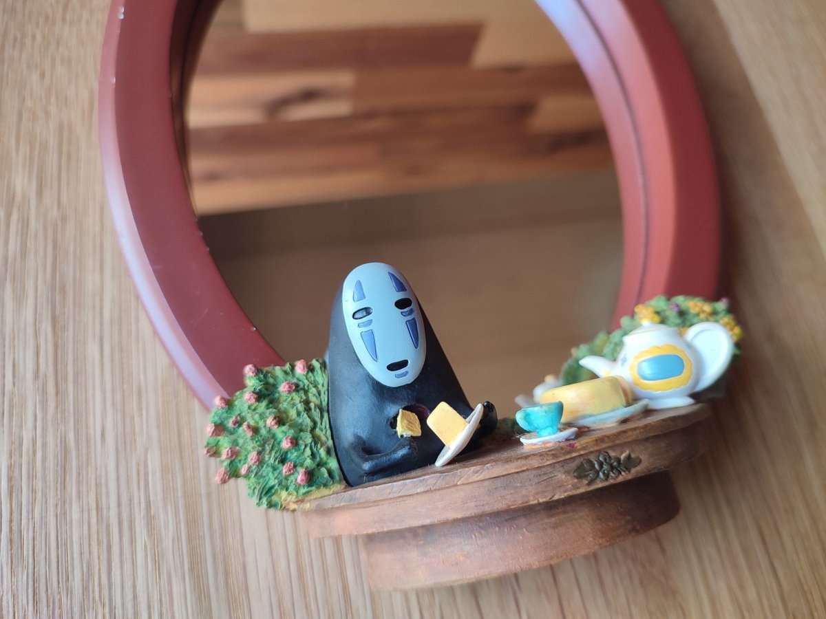 Vintage* Official Ghibli No Face Wall Mirror • Spirited Away Wall Hanging/Home Decor Art/Interior Design - Kamaji Market