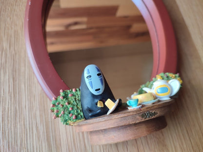 Vintage* Official Ghibli No Face Wall Mirror • Spirited Away Wall Hanging/Home Decor Art/Interior Design - Kamaji Market