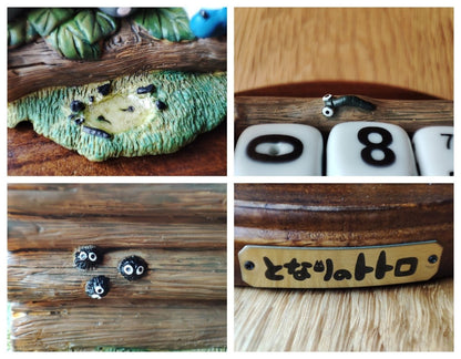 Vintage* Official Ghibli Perpetual Dice Calendar Figure • My Neighbor Totoro Home Decor/Interior Diorama - Kamaji Market