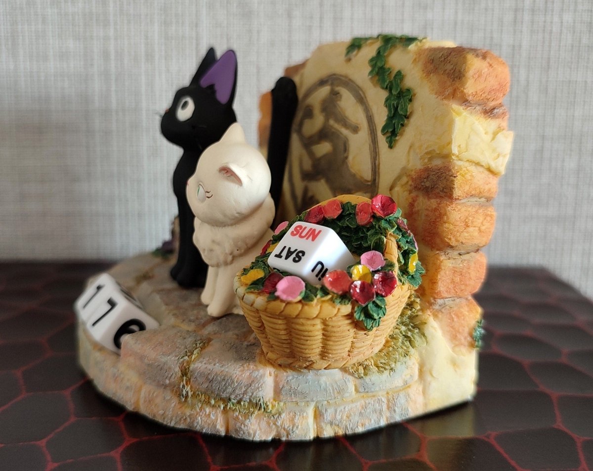 Vintage* Official Ghibli Perpetual Dice Calendar • Kikis Delivery Service Figure/Figurine/Statue/Replica/Decor/Interior Diorama • Jiji Gift - Kamaji Market