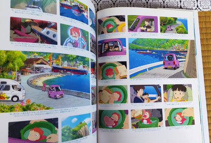 Vintage* Official Ghibli Ponyo Artbook "Roman Album" • Ponyo on the Cliff by the Sea Anime Painting Art Book • Japanese - Kamaji Market
