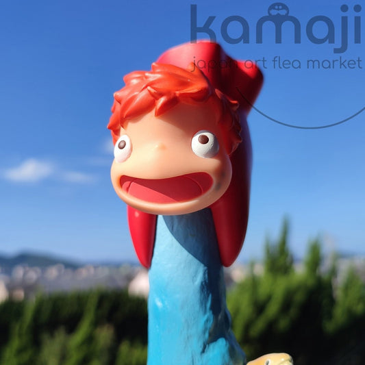 Vintage* Official Ghibli Ponyo Figurine/Toy • Ponyo on the Cliff by the Sea Home Decor/Interior Diorama - Kamaji Market