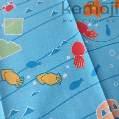 Vintage* Official Ghibli Ponyo Handkerchief/Tapestry • Ponyo on the Cliff Bandana/Neckerchief/Scarf/Wall Hanging/Interior Decor - Kamaji Market