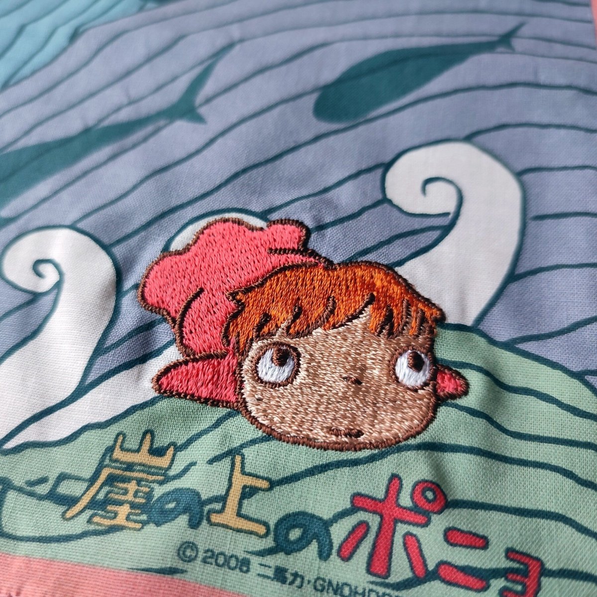 Vintage* Official Ghibli Ponyo Handkerchief/Wall Hanging • Ponyo on the Cliff Tapestry/Home Decor - Kamaji Market