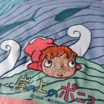 Vintage* Official Ghibli Ponyo Handkerchief/Wall Hanging • Ponyo on the Cliff Tapestry/Home Decor - Kamaji Market