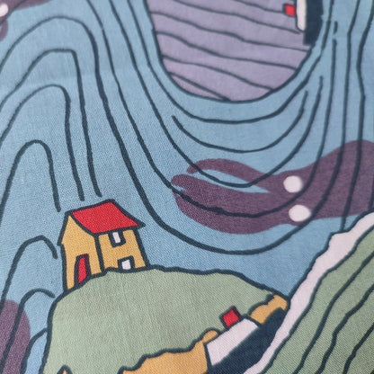 Vintage* Official Ghibli Ponyo Handkerchief/Wall Hanging • Ponyo on the Cliff Tapestry/Home Decor - Kamaji Market