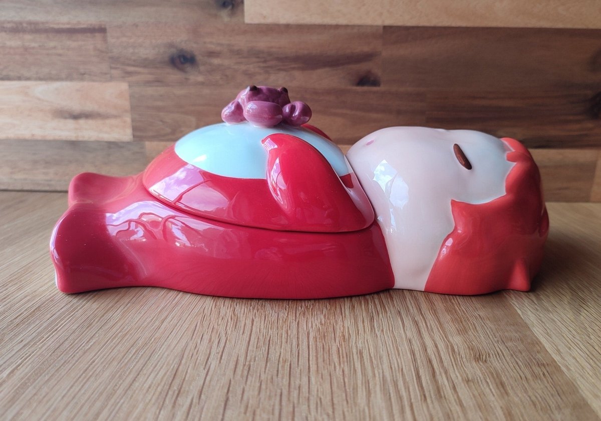 Vintage* Official Ghibli Ponyo Jar/Candy Pot • Ponyo on the Cliff by the Sea Ceramic Container/Bowl/Dish/Planter - Kamaji Market