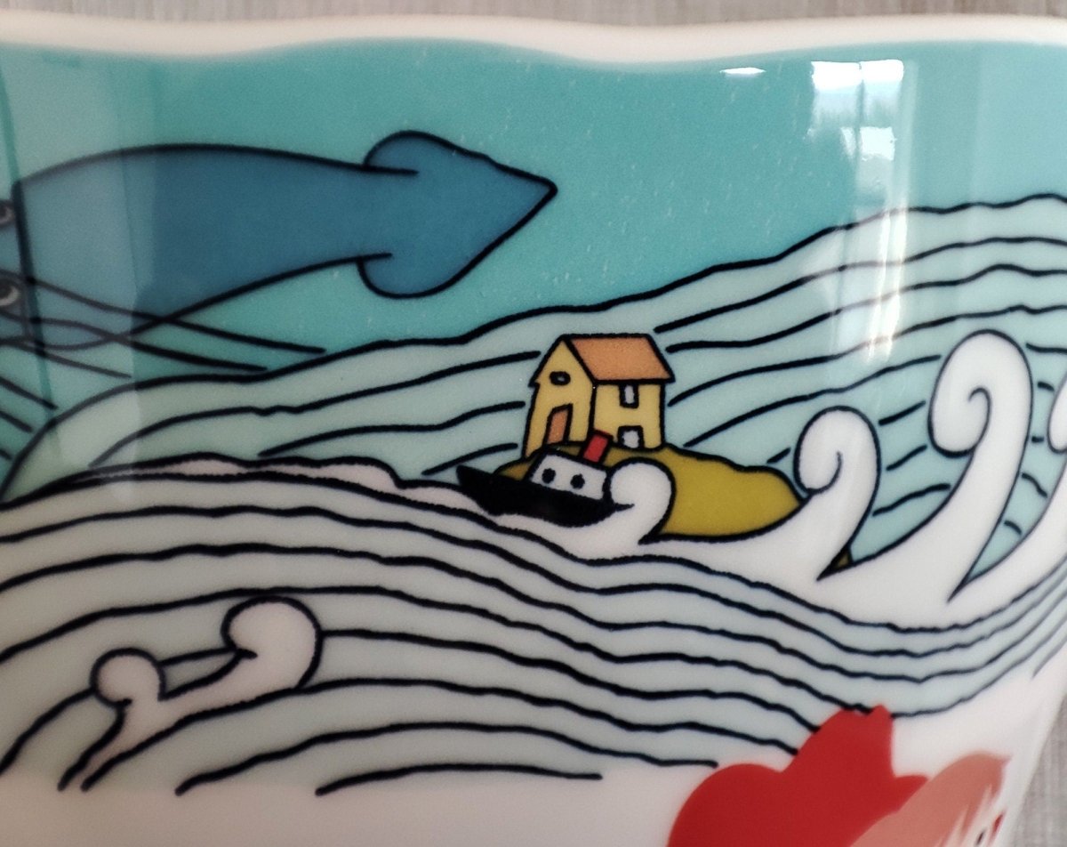 Vintage* Official Ghibli Ponyo Noritake Tea Cup • Ponyo on the Cliff by the Sea Teacup/Mug - Kamaji Market
