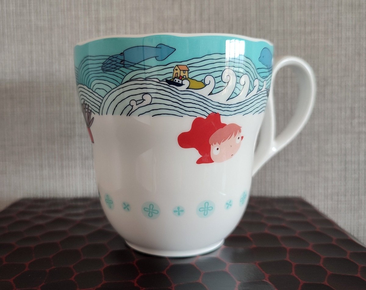 Vintage* Official Ghibli Ponyo Noritake Tea Cup • Ponyo on the Cliff by the Sea Teacup/Mug - Kamaji Market