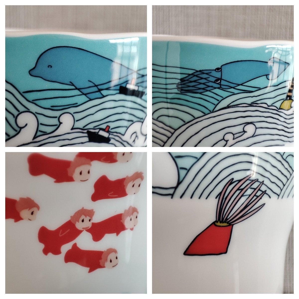 Vintage* Official Ghibli Ponyo Noritake Tea Cup • Ponyo on the Cliff by the Sea Teacup/Mug - Kamaji Market