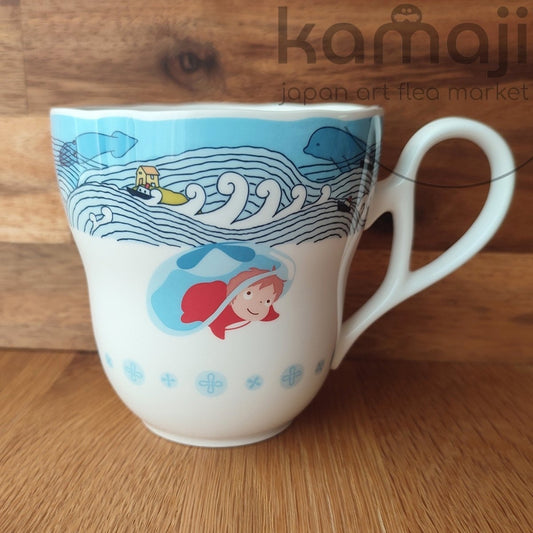 Vintage* Official Ghibli Ponyo Noritake Tea Cup • Ponyo on the Cliff by the Sea Teacup/Mug Type 2 - Kamaji Market