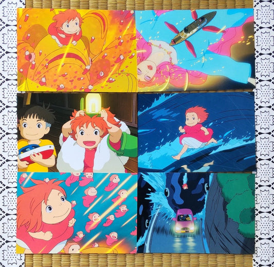 Vintage* Official Ghibli Ponyo Postcard • Message card/Writing letter • Japanese Stationery • Ponyo on the Cliff by the Sea - Kamaji Market