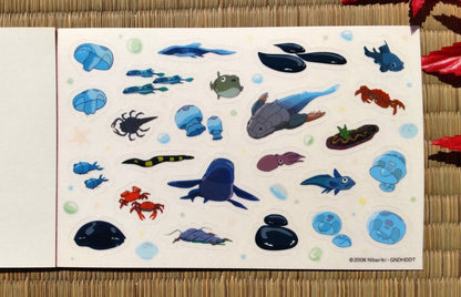Vintage* Official Ghibli Ponyo Stickers set/Art book • Ponyo on the Cliff Sticker Sheets/Artbook • Kawaii Japanese Stationery - Kamaji Market