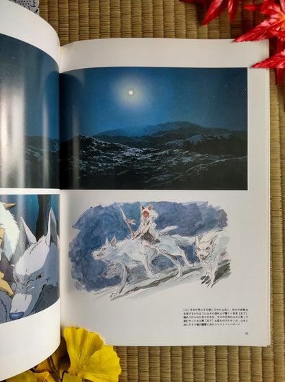Vintage* Official Ghibli Princess Mononoke Artbook • Japanese Painting Art Book - Kamaji Market