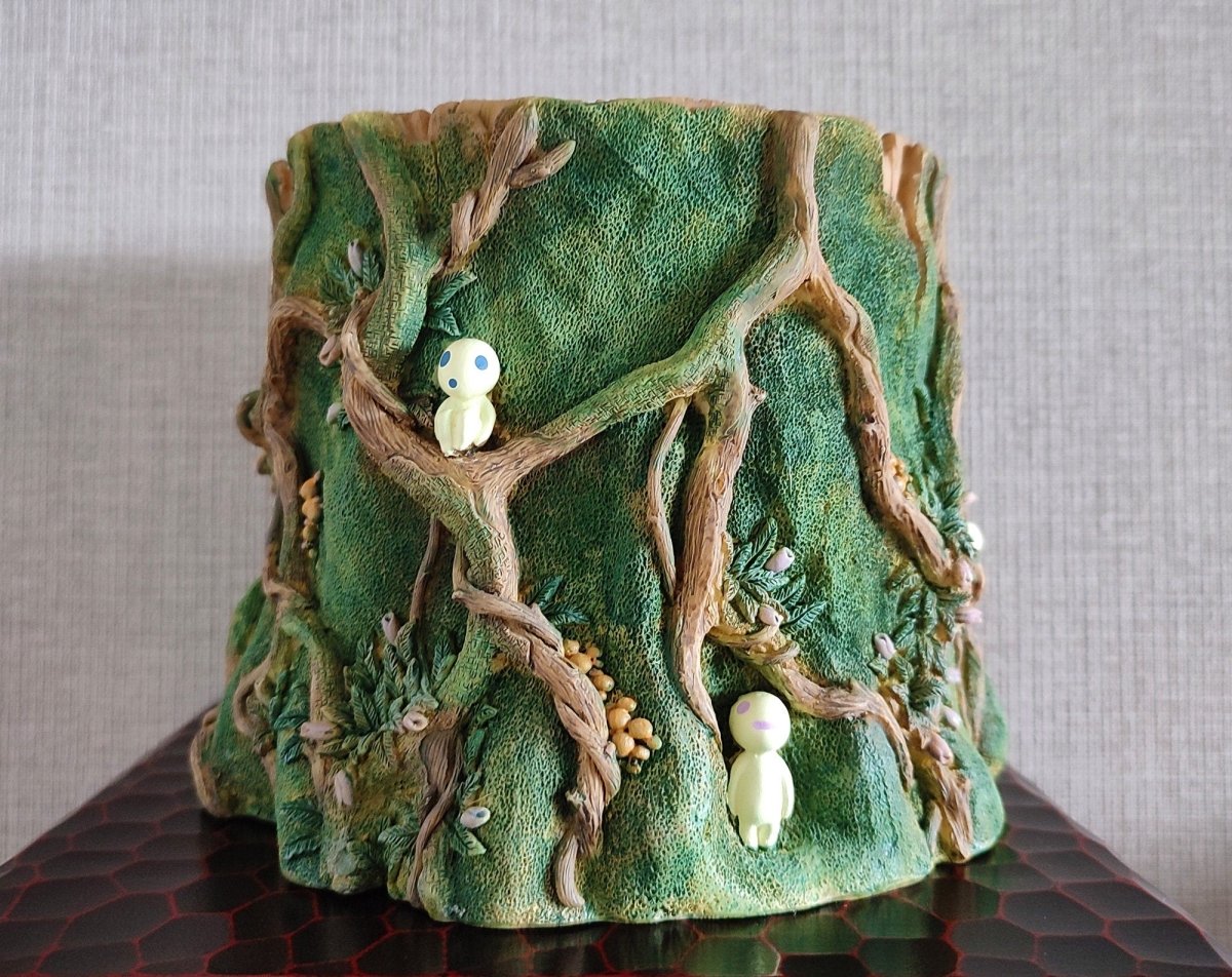 Vintage* Official Ghibli Princess Mononoke Planter Cover • Pot/Home Decor/Interior Diorama with Kodama Forest - Kamaji Market