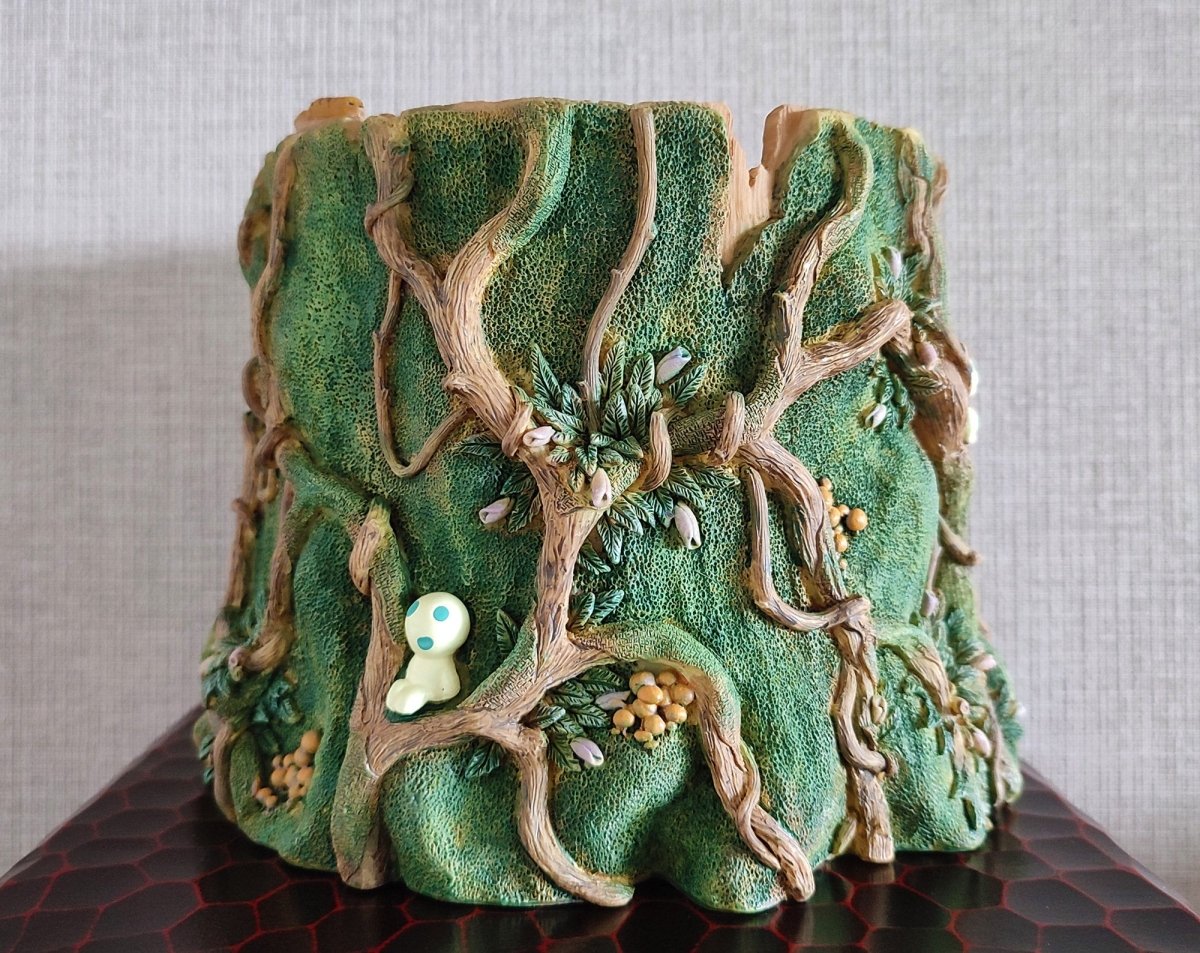 Vintage* Official Ghibli Princess Mononoke Planter Cover • Pot/Home Decor/Interior Diorama with Kodama Forest - Kamaji Market