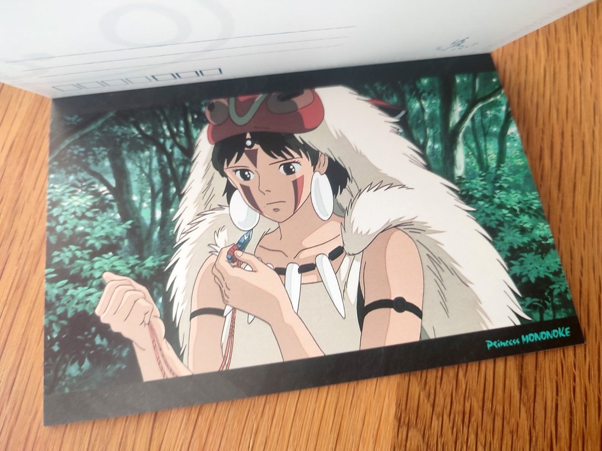 Vintage* Official Ghibli Princess Mononoke Postcard Book/Message