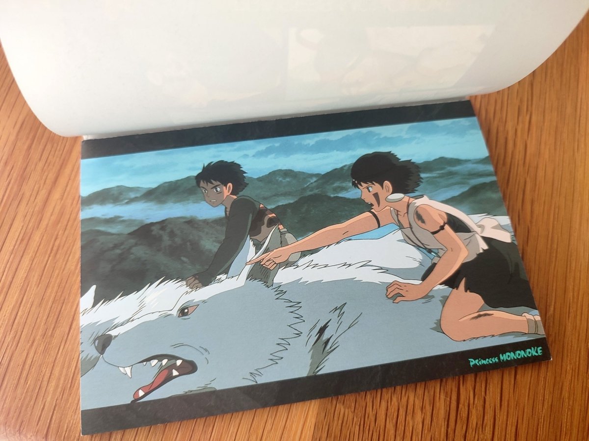 Vintage* Official Ghibli Princess Mononoke Postcard Book/Message
