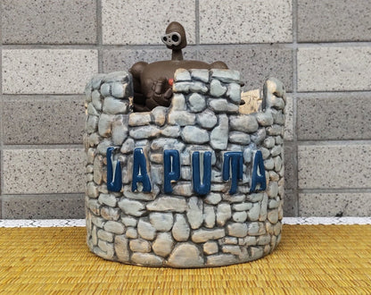 Vintage* Official Ghibli Robot Soldier Planter/Diorama • Laputa Castle in the Sky Pot/Cover/Holder/Stand/Replica/Decor - Kamaji Market