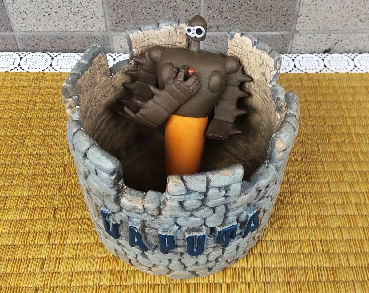 Vintage* Official Ghibli Robot Soldier Planter/Diorama • Laputa Castle in the Sky Pot/Cover/Holder/Stand/Replica/Decor - Kamaji Market