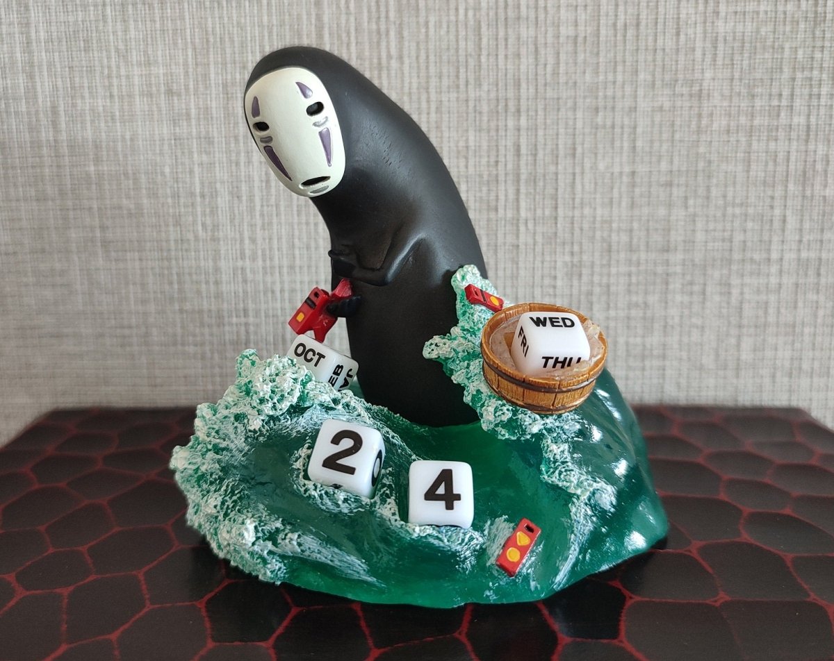 Vintage* Official Ghibli Spirited Away Perpetual Dice Calendar • Figure/Figurine/Statue/Replica/Home Decor/Interior Diorama • No Face Gift - Kamaji Market