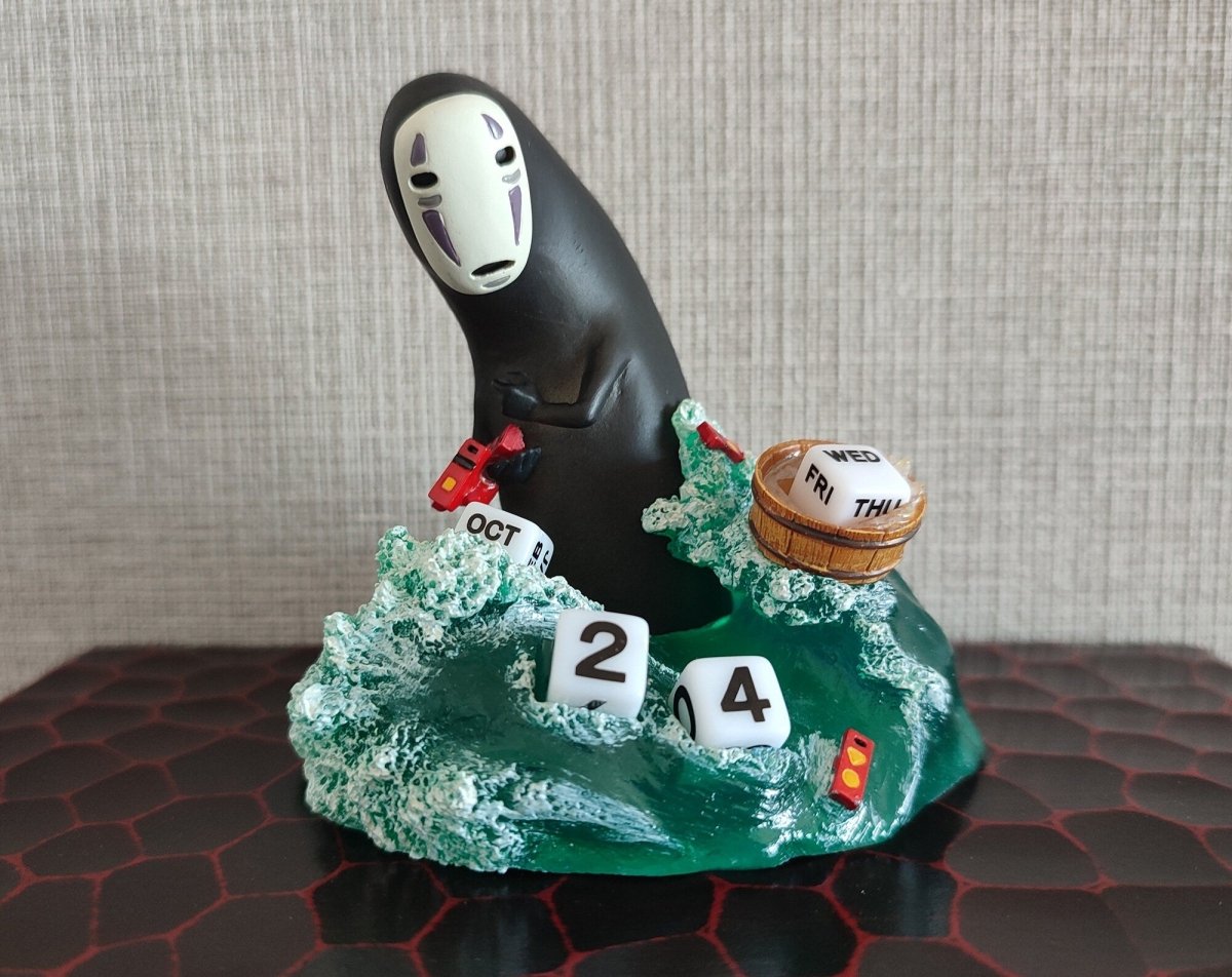 Vintage* Official Ghibli Spirited Away Perpetual Dice Calendar • Figure/Figurine/Statue/Replica/Home Decor/Interior Diorama • No Face Gift - Kamaji Market