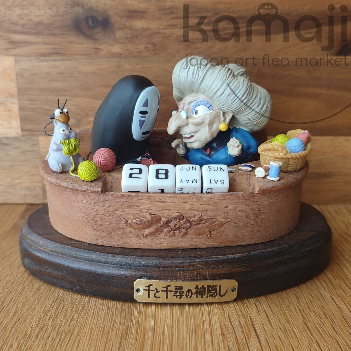 Vintage* Official Ghibli Spirited Away Perpetual Dice Calendar • No Face Figure/Home Decor/Interior Diorama - Kamaji Market