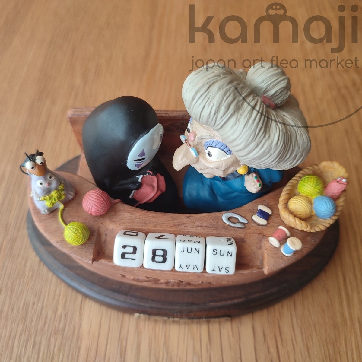Vintage* Official Ghibli Spirited Away Perpetual Dice Calendar • No Face Figure/Home Decor/Interior Diorama - Kamaji Market