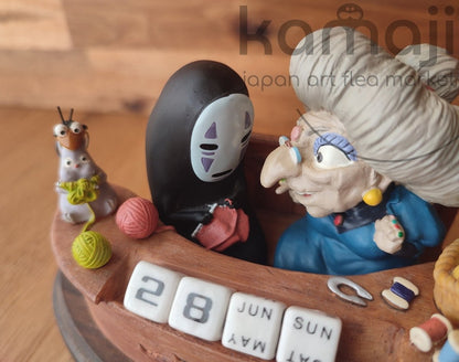 Vintage* Official Ghibli Spirited Away Perpetual Dice Calendar • No Face Figure/Home Decor/Interior Diorama - Kamaji Market