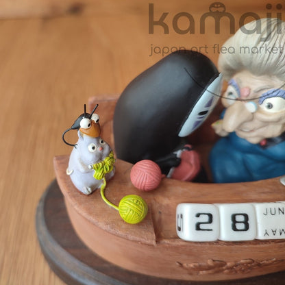 Vintage* Official Ghibli Spirited Away Perpetual Dice Calendar • No Face Figure/Home Decor/Interior Diorama - Kamaji Market