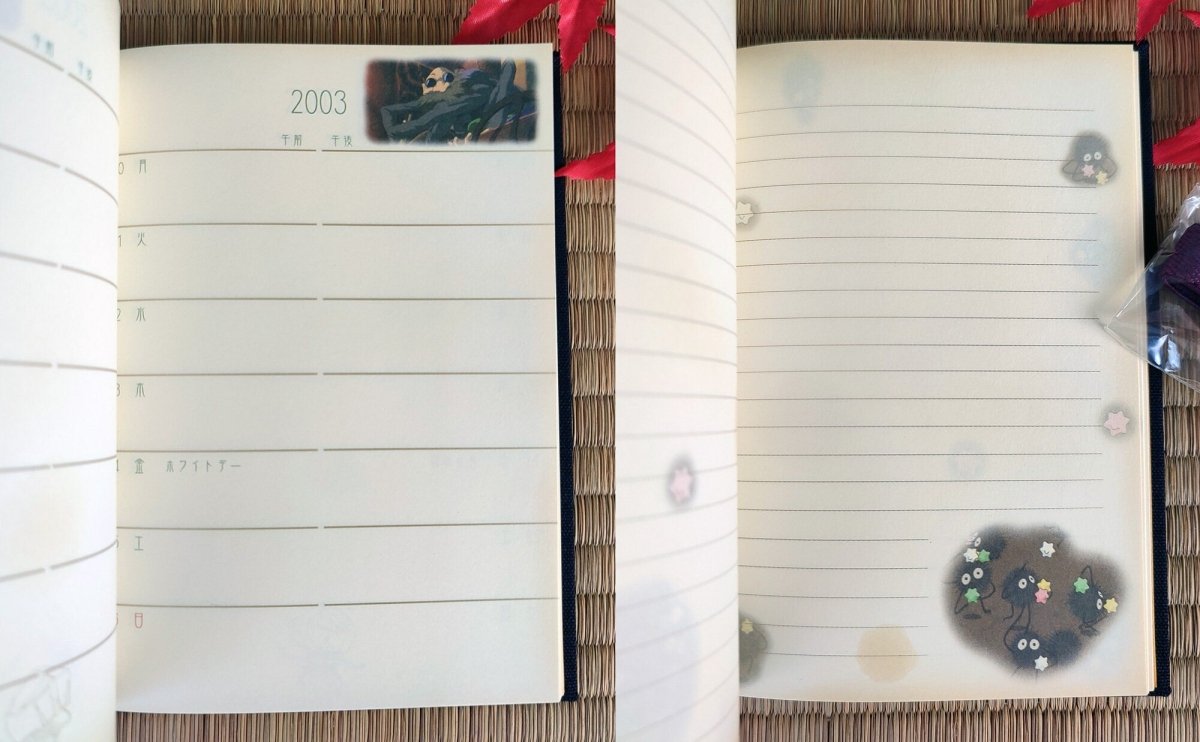 Vintage* Official Ghibli Spirited Away Planner/Band • Spirited Away Notebook/Sketchpad/Notepad • Japanese Stationery - Kamaji Market
