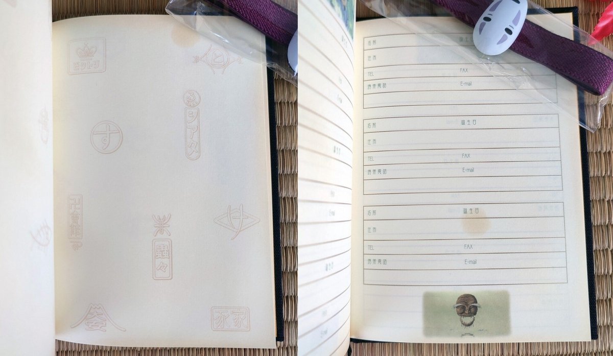 Vintage* Official Ghibli Spirited Away Planner/Band • Spirited Away Notebook/Sketchpad/Notepad • Japanese Stationery - Kamaji Market