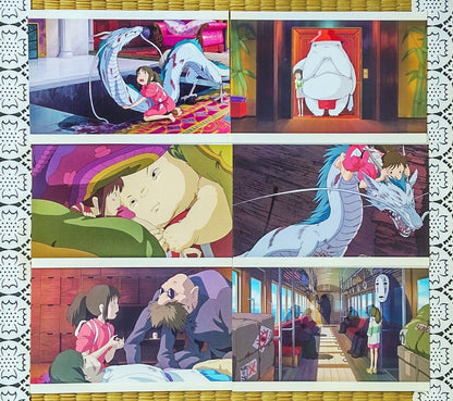 Vintage* Official Ghibli Spirited Away Postcard • Message card/Writing letter • Japanese Stationery • Chihiro, Yubaba, Kaonashi (No Face) - Kamaji Market