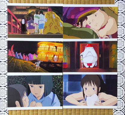 Vintage* Official Ghibli Spirited Away Postcard • Message card/Writing letter • Japanese Stationery • Chihiro, Yubaba, Kaonashi (No Face) - Kamaji Market