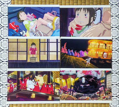 Vintage* Official Ghibli Spirited Away Postcard • Message card/Writing letter • Japanese Stationery • Chihiro, Yubaba, Kaonashi (No Face) - Kamaji Market