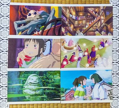 Vintage* Official Ghibli Spirited Away Postcard • Message card/Writing letter • Japanese Stationery • Chihiro, Yubaba, Kaonashi (No Face) - Kamaji Market