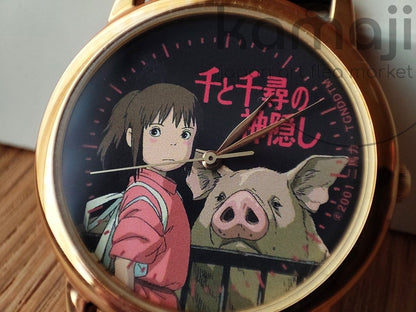 Vintage* Official Ghibli Spirited Away SEIKO Wrist Watch • Chihiro with Pigs • Japanese Anime Watches - Kamaji Market