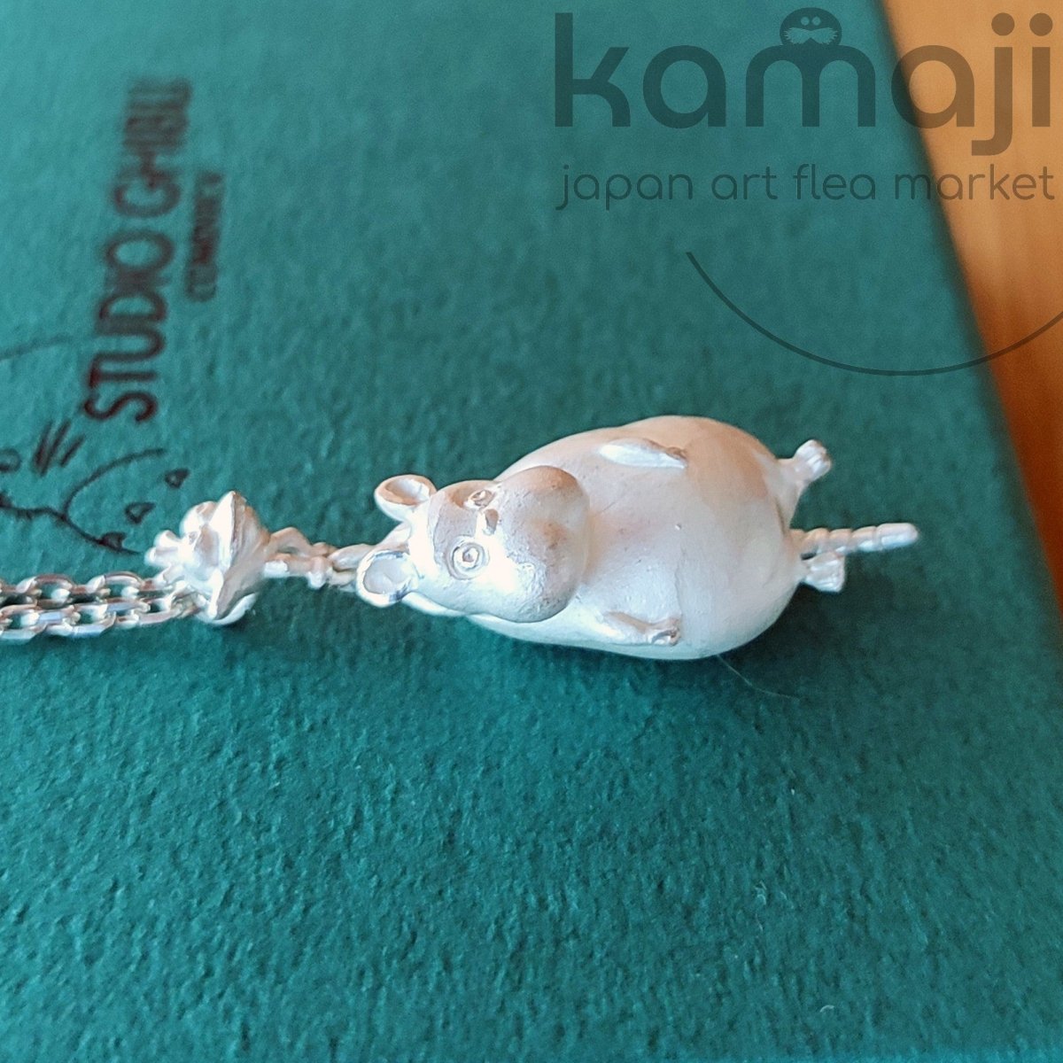 Vintage* Official Ghibli Spirited Away Silver Necklace • Bo Mouse Pendant • Cominica Japanese Jewelry - Kamaji Market
