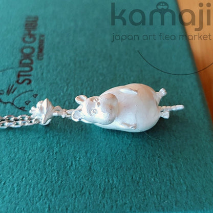 Vintage* Official Ghibli Spirited Away Silver Necklace • Bo Mouse Pendant • Cominica Japanese Jewelry - Kamaji Market