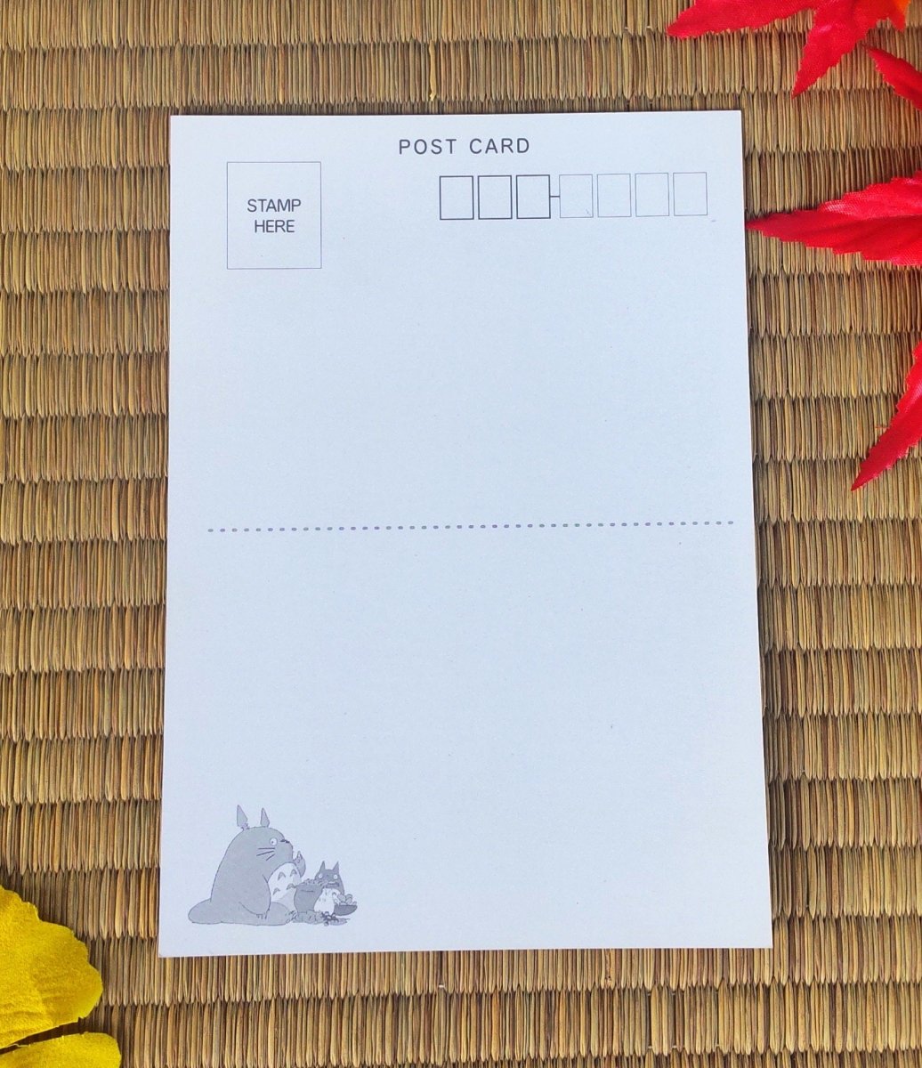 Vintage* Official Ghibli StudioTotoro Postcard • My Neighbor Totoro Message card/Writing letter • Japanese Stationery Gift • Catbus, Mei - Kamaji Market