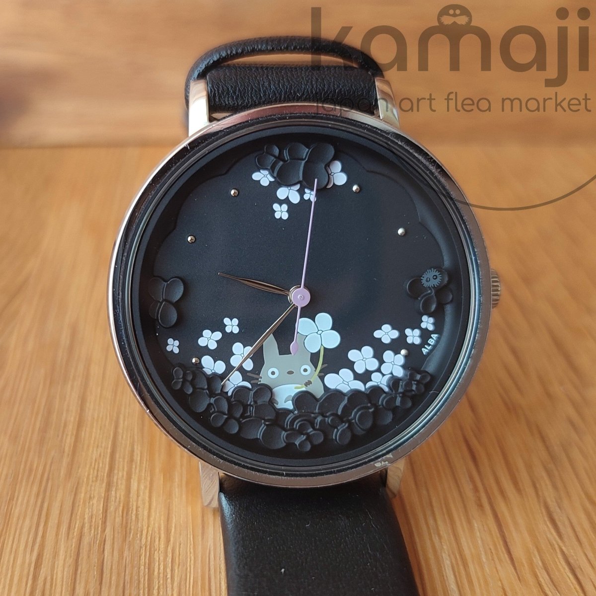 Vintage* Official Ghibli Totoro Black Wrist Watch • My Neighbor Totoro 30th Anniversary Watches • ALBA Seiko lim. 1000 - Kamaji Market