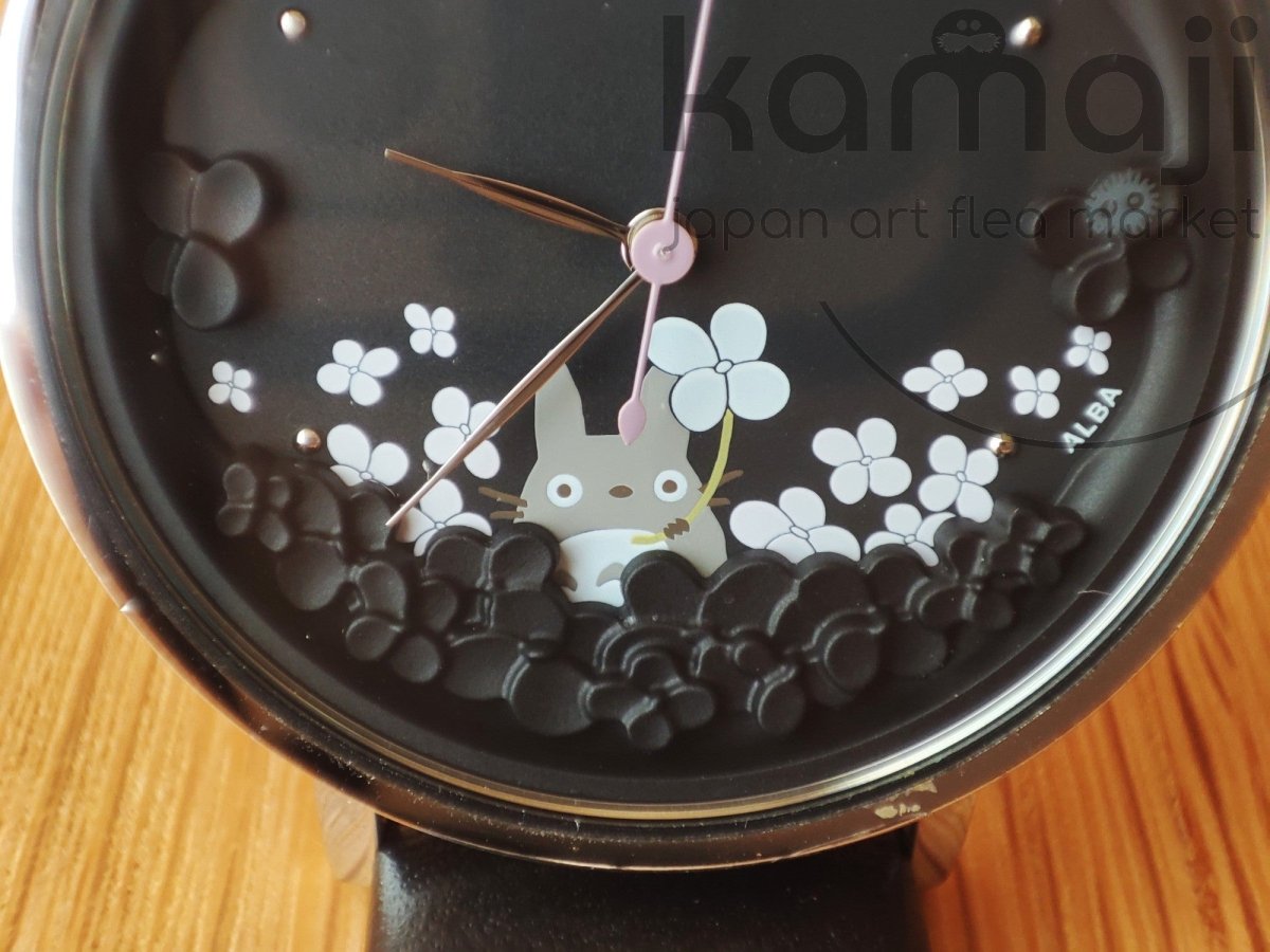 Vintage* Official Ghibli Totoro Black Wrist Watch • My Neighbor Totoro 30th Anniversary Watches • ALBA Seiko lim. 1000 - Kamaji Market
