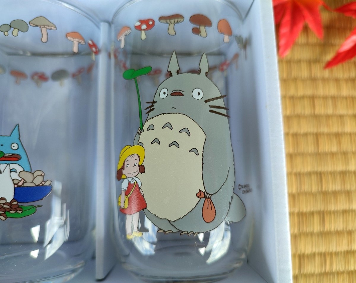 Vintage* Official Ghibli Totoro Glass/Cup Set of 5 • My Neighbor Totoro Japanese Tableware/Glassware - Kamaji Market