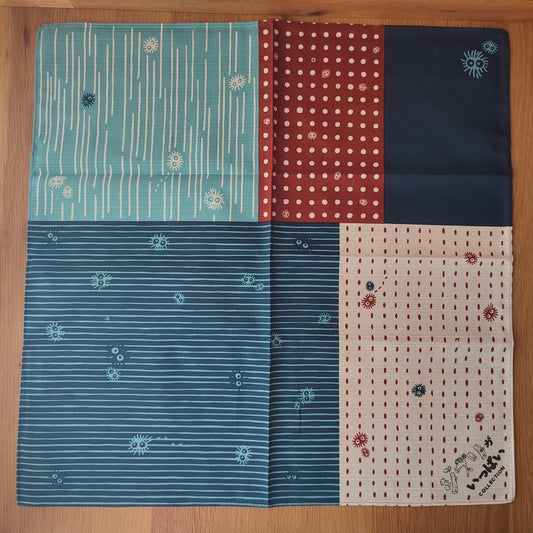 Vintage* Official Ghibli Totoro Handkerchief/Tapestry • My Neighbor Totoro Bandana/Scarf/Neckerchief/Wall Hanging/Interior Decor • Patchwork - Kamaji Market