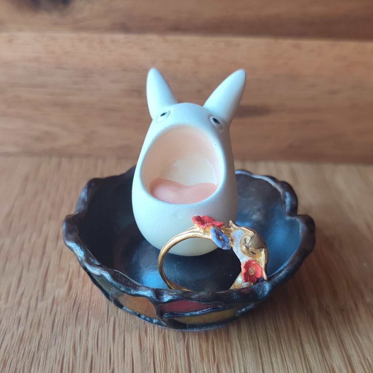 Vintage* Official Ghibli Totoro Jewelry Tray/Holder • My Neighbor Totoro Figure/Accessory Stand/Home Decor Design - Kamaji Market
