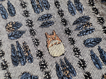 Vintage* Official Ghibli Totoro Necktie • My Neighbor Totoro Neckwear/Ascot/Cravat/Accent Clothes • Blue Silk Neck Tie - Kamaji Market